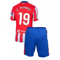 Camiseta Atletico Madrid Julian Alvarez #19 Primera Equipación para niños 2024-25 manga corta (+ pantalones cortos)